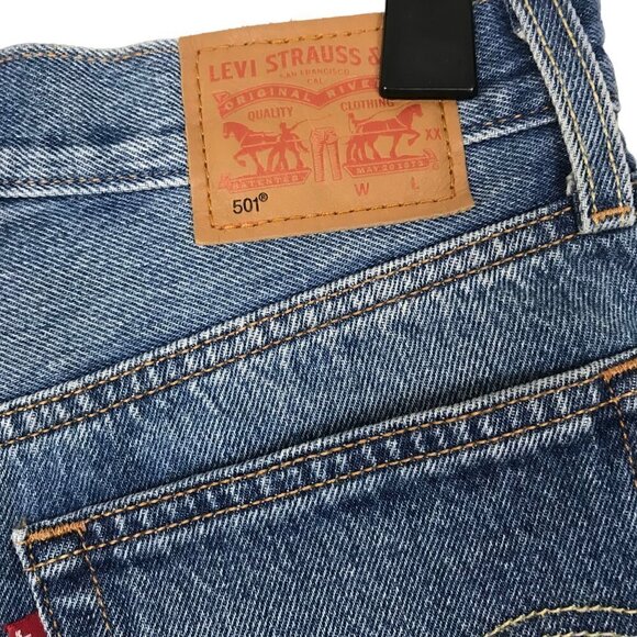 Levi's 501 Premium High Rise Jean Shorts Size 26 - Picture 5 of 6